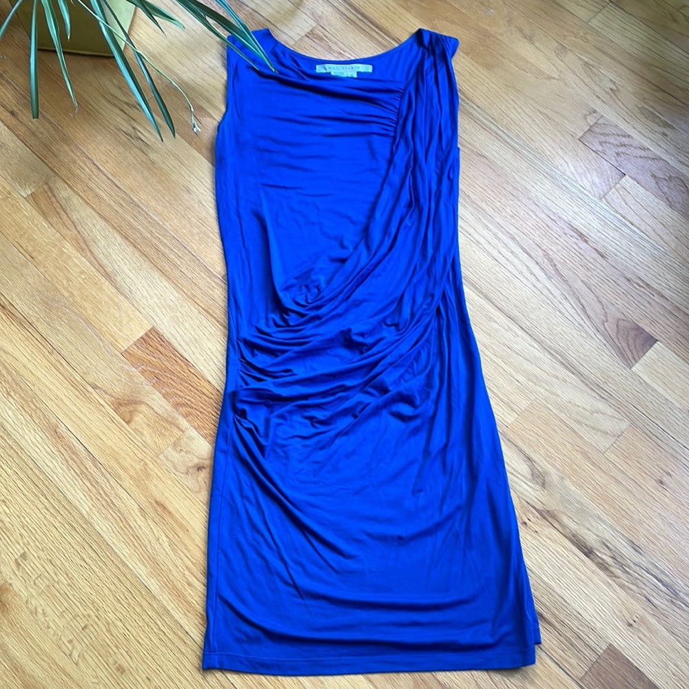 Max Studio goddess dress—flowy faux-wrap style!